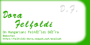 dora felfoldi business card